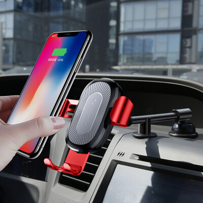 

Baseus QI Wireless Charger Car Phone Holder for iPhone 8 Samsung S9 Plus Car Mount Fast Wireless Charging Charger Phone Stand