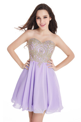 

2018 Short Cheap Mini Sweetheart Appliques Homecoming Dresses