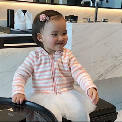 

Winter Sweater For Baby Girls Cardigan With Ears Newborn Boys Knitted Jackets With Hood Autumn Children Long Sleeve Coat
