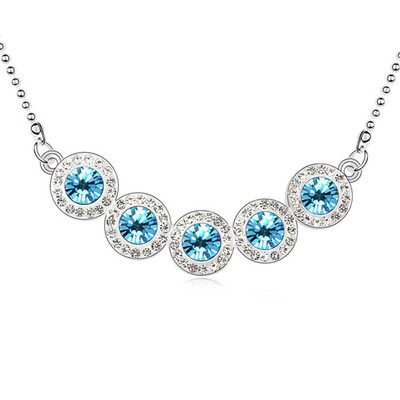 

Fashion Necklace Pendants For Women Jewelry Crystal from Austrian Elements White Gold Plated 10839