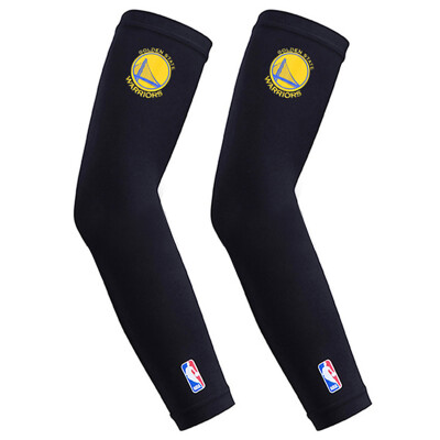 

NBA Basketball Arm Bracers Sports Protector Elastic Pressure Arm Extended Luminous Breathable Elbow Arm 2 Only Base Black  / L