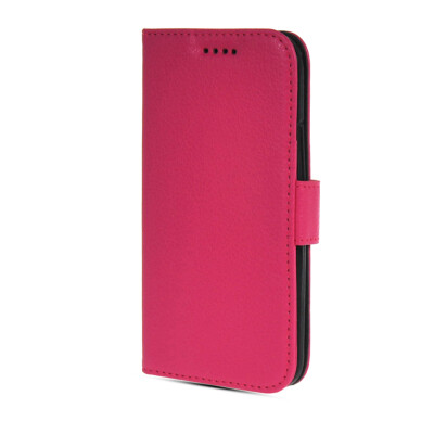 

MOONCASE High quality Leather Side Flip Wallet Card Slot Pouch Stand Shell Back Case Cover for Htc One M8 Hot pink