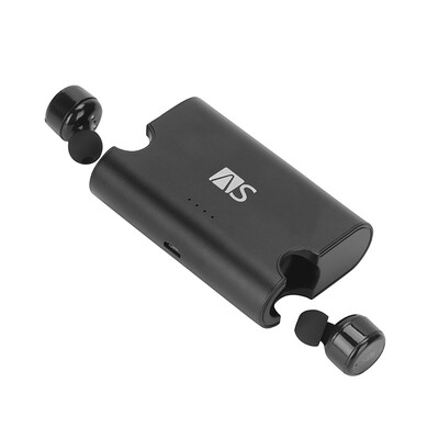 

AS X2T button Bluetooth headset wireless mini invisible headset with charging compartment long battery life Apple Android phone universal sapphire blue
