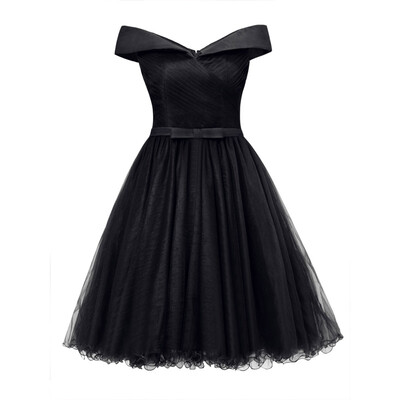 

CAZDZY A-Line Off-the-Shoulder Sashes Knee-Length Cocktail Dress
