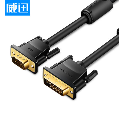 

Wei Xun VENTION DVI cable dvi24 1 cable male to male digital high-definition signal cable DVI-D signal cable computer monitor video cable 1 meter black EAABF