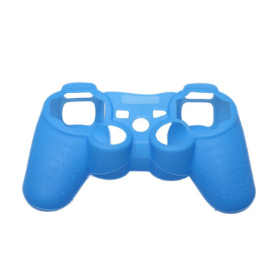 

1 PCS Silicone Rubber Skin Cover Protective Case for PS3 Controller Light Blue