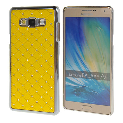 

MOONCASE Galsxy A7 Case Hard Luxury Chrome Rhinestone Bling Star Back Case Cover for Samsung Galsxy A7 Yellow