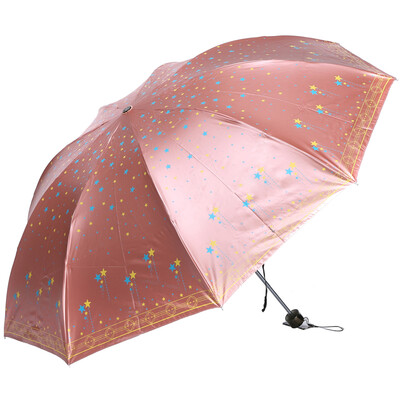 

Jingdong Supermarket] Paradise umbrella five-star shine to increase the reinforcement of the black and white polyester three fold sun umbrella sun umbrella 33252E green