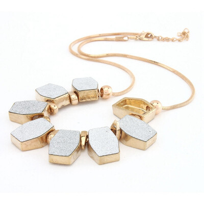 

Retro White Fashion Faux Diamond Short Necklaces Flash Cute New