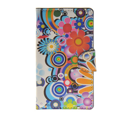 

MOONCASE Flower style Leather Side Flip Wallet Card Slot Stand Pouch Case Cover for Microsoft Lumia 435