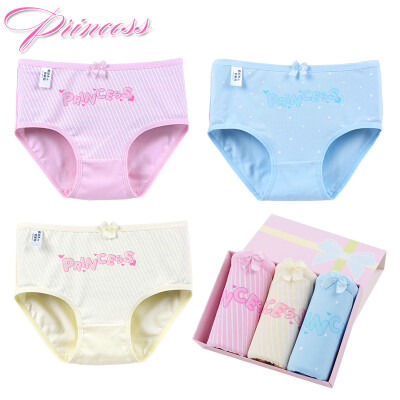 

Aili Erola girl underwear middle waist girl underwear cotton thin section simple student briefs SGD004-3 strip M