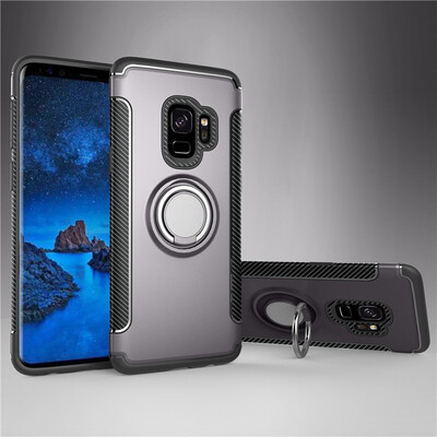 

Samsung Galaxys S7 EdgeS8S9 Armor Car Magnetic Suction Ring Bracket Silicon TPU Hard PC Phone Case