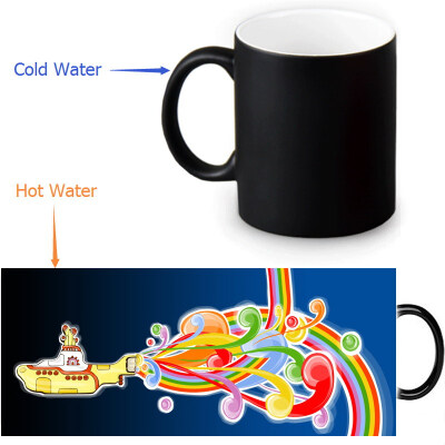 

The Beatles Yellow Submarine 350ml12oz Heat Reveal Mug Color Change Coffee Cup Sensitive Morphing Mugs Magic Mug Milk Tea Cups