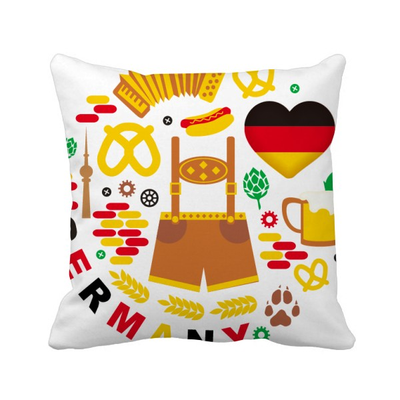 

Germany Customs Landmark Flag Culture Square Throw Pillow Insert Cushion Cover Home Sofa Decor Gift