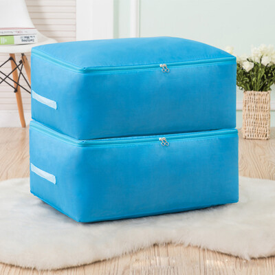

HomePower Extra Large Thick Oxford Cloth Quilt Bag Dust Bag Storage Bag Clothing Organizer Bag Washable Soft Storage Bag 2 Pack 105L Blue
