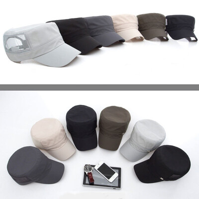 

Mans Hat Quick Drying Flat Cap Thin Material Net Cap Summer Outdoors Sun Hat Sunshade Hat New Style
