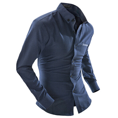 

Spring 2016 Mens Dress Shirt Long Sleeve Plaid Fashion Social Brand Cotton Slim Fit Male Camisa Men Casual Oxford Shirts