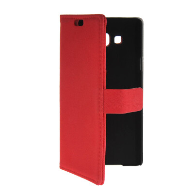 

MOONCASE Slim Leather Side Flip Wallet Card Slot Pouch with Kickstand Shell Back Case Cover for Samsung Galaxy A7 Red