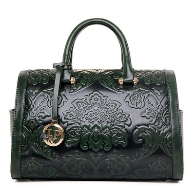 

2016 New fashion women leather handbags bride shoulder tote bag high quality zipper female bag embossed Boston bag