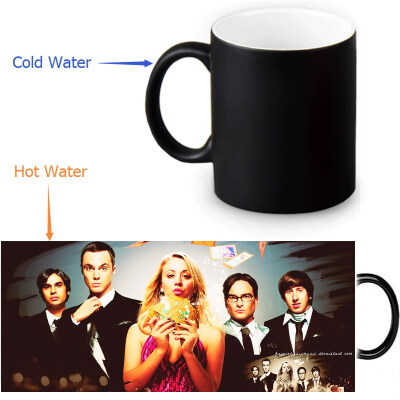 

The Big Bang Theory 350ml12oz Heat Reveal Mug Color Change Coffee Cup Sensitive Morphing Mugs Magic Mug Milk Tea Cups