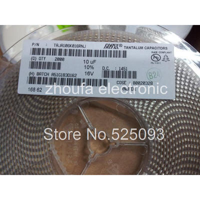 

1000pcs/lot TAJA106K016RNJ Tantalum Capacitor 1206 3216 A 106K 10uF 16V SMD 10% New and Original !