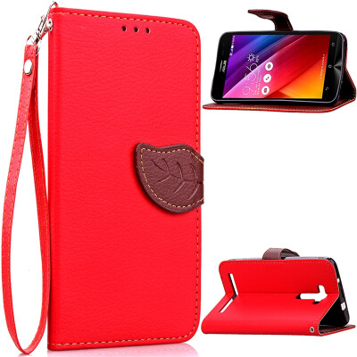 

MOONCASE [Leaves Magnetic] Flip Leather Wallet Card Pouch Bracket Stand Back Case Cover for ASUS ZenFone 2 Laser ZE550KL 5.5"