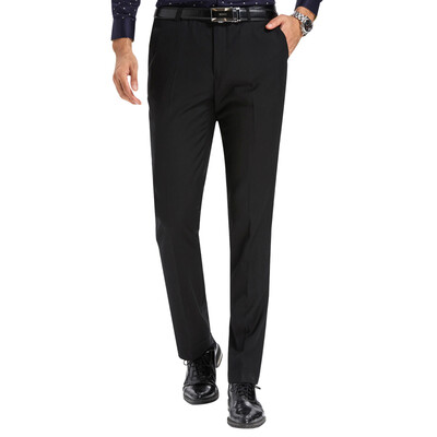 

Red Bean Hodo Men Business Dress Юбка Прямые Мужчины Мужчины Чистый Цвет Черный Брюки Черный 33