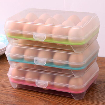 

Wanshijia 15 grid egg collision storage box refrigerator egg storage storage box portable egg egg tray JD-NG-17