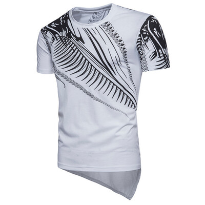 

Men Cotton Casual T Shirt Short Sleeve Printed Pullover Tops