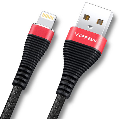 

VIPFAN iPhone Charger Lightning Cable Nylon Braided 8 Pin Certify Lightning to USB Charging Cable Cord Powerli