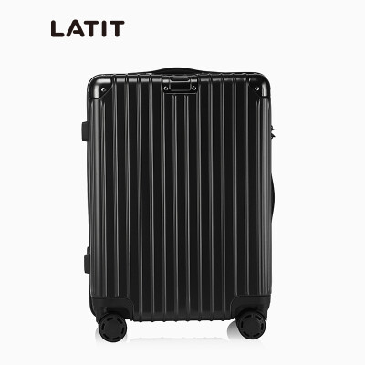 

LATIT Zipcase Trunk Silent Caster Trolley Case Men&39s&Women&39s Travel Lockbox 24 &quotBlack