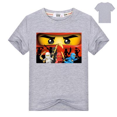 

2018 Summer Kids Boys Футболка Ninja Ninjago T рубашки Детская одежда Хлопок Топ тройники Мальчики Девочки Мультфильм Костюм 3-13y