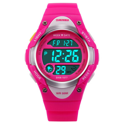 

SKEMI 1077 Outdoor sports in girls boys kids digital stopwatch alarm led waterproof watch