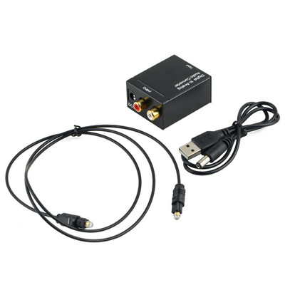

Digital Optical Coaxial Toslink Signal to Analog Audio Converter Adapter RCA