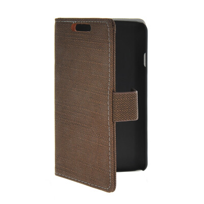 

MOONCASE Slim Leather Side Flip Wallet Card Slot Pouch Stand Shell Back Case Cover for LG F70 Coffee