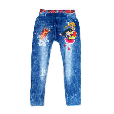 

Children's 3-8 Age Winter Cotton Leggings Spring Kids Digital Printing Jeans Boy Girl Baby Cartoon Pattern Trousers Pants