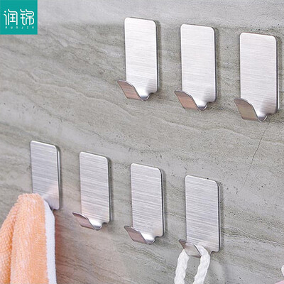

Runjin super load-bearing adhesive bathroom hook kitchen door hook stainless steel creative hook hook wall wall stick hook stainless steel size mixed 20 RJ-0300