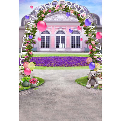 

Happy Gate Background 57FT Vinyl Fabric Cloth Digital Printing Photo Studio Backdrop -3054