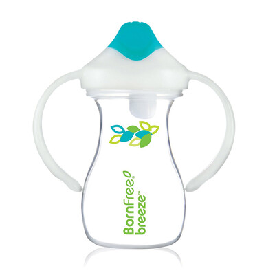 

Imported BornFree 5 ounce baby handle training cup single blue PP cup childrens cup drinking cup cup drinking cup anti-flatulence cup