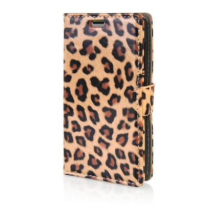 

MOONCASE Leopard Skin Leather Side Flip Wallet Card Slot Pouch Stand Shell Back ЧЕХОЛ ДЛЯ Microsoft Lumia 435 Leopard