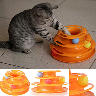 

Three Layers Intelligence Crazy Amusement Petstages Tower of Tracks Pet Toys