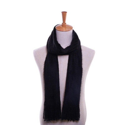 

Winter Warm Black Long Soft Napping Scarf
