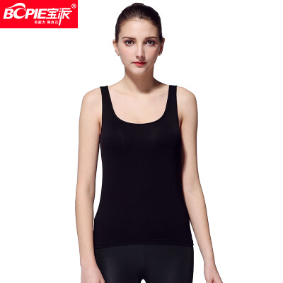 

Baopai BOPIE camisole female integrated with chest pad without steel ring BRA vest female wearing outer sports bottoming shirt black - regular section