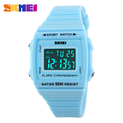 

Ladys Fashion Sporty Candy Color LCD Digital Waterproof Sports Watch