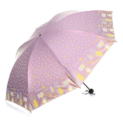 

Paradise umbrella Mocha life double-sided color plastic sunscreen 30 off umbrella 33131E dark purple