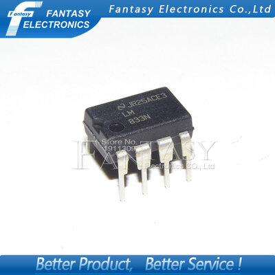 

5PCS LM833N DIP8 LM833 DIP new and original IC free shipping