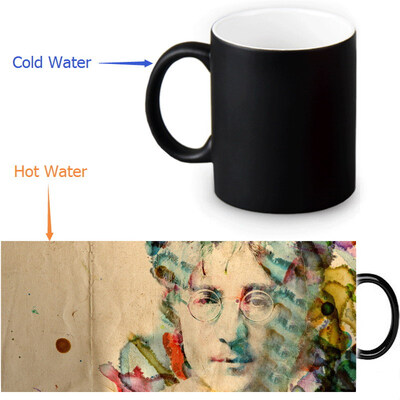 

John Winston Lennon Morphing Mug Color Change Tea Cup Magic Milk Coffee Mug