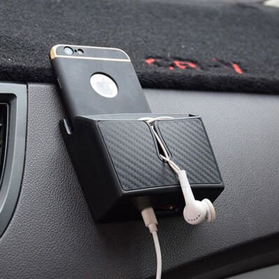 

YUECAR car storage box car storage interior supplies finishing box carbon fiber pattern storage box - small