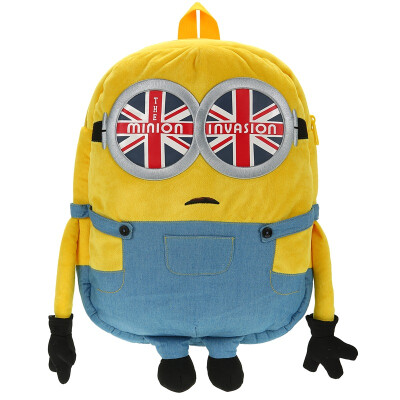 

Big eyes adorable small yellow Minions Despicable Me Daddy plush toys birthday gift cute cartoon creative B0B glasses backpack