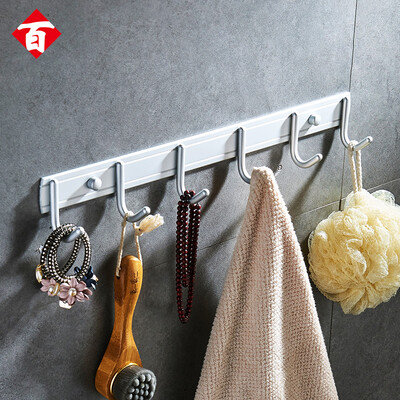 

Hundred words free punching space aluminum hook coat hook bathroom bathroom wall hook 5 hook